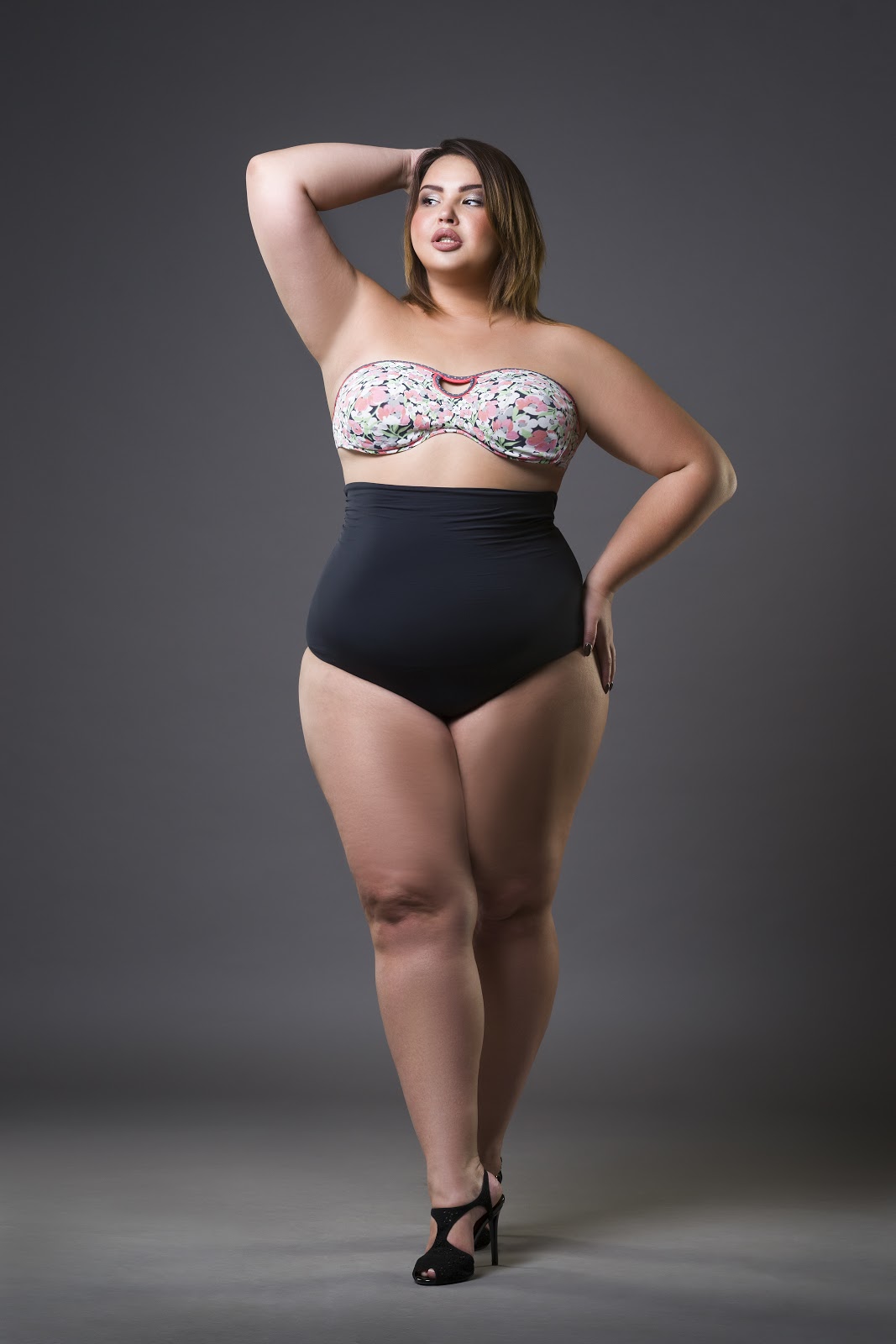 Woman with Lipedema posing in her underwear